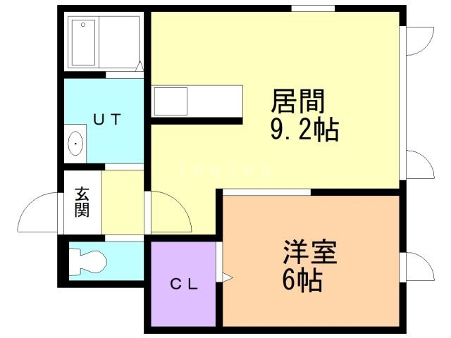 旭川市神楽岡五条のアパートの間取り