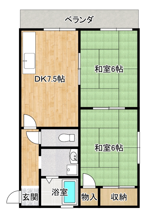 堺市堺区宿屋町東のアパートの間取り