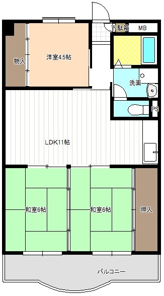 光ハイツの間取り