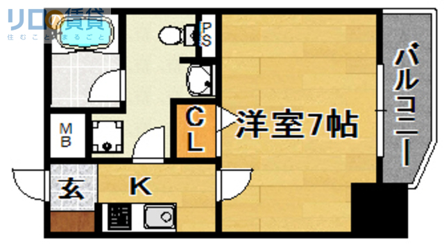 【大阪市東淀川区大道南のマンションの間取り】