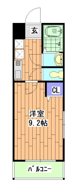 京都市上京区溝前町のマンションの間取り