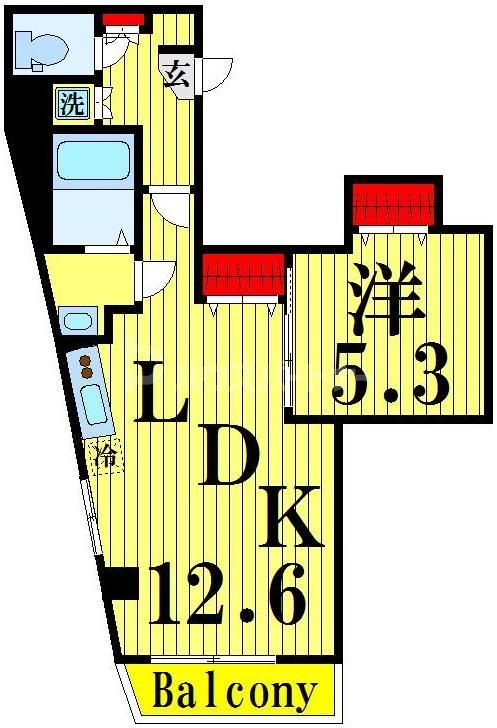 足立区伊興のマンションの間取り