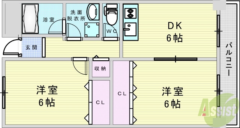 千里ロイヤルハイツの間取り