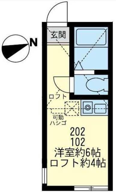 横須賀市東逸見町のアパートの間取り