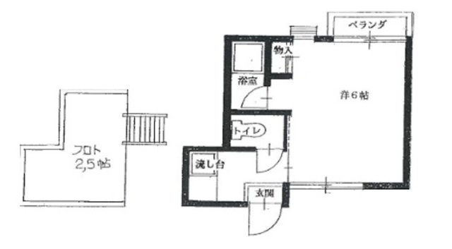 ヴィラ呉竹・Bの間取り