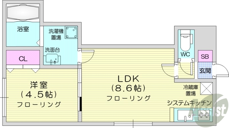 エステート北19の間取り