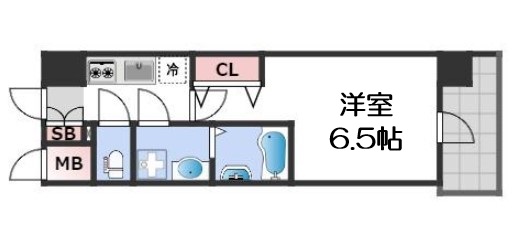 エスリードレジデンス大阪難波の間取り