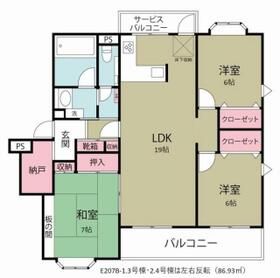 センターパーク新柏Ａ棟（Ｅ－２０７Ａ）の間取り