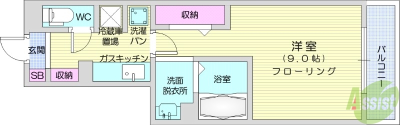 D-roomあすと長町４の間取り