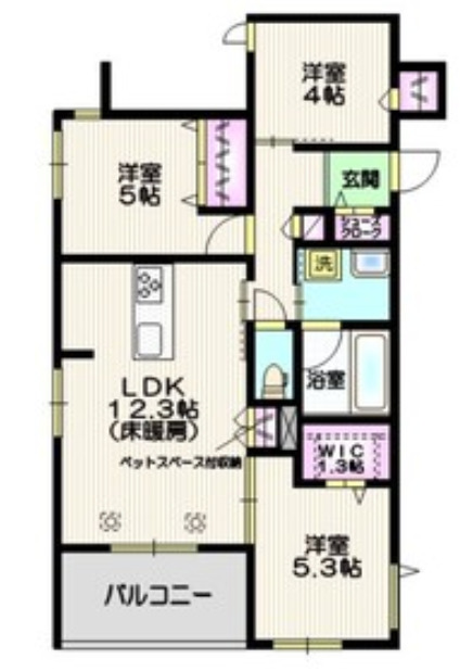 豊島区高松のマンションの間取り