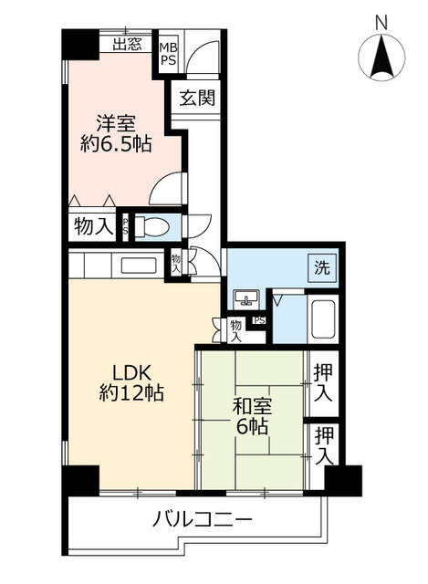 ＵＲ白鳥パークハイツ日比野東の間取り