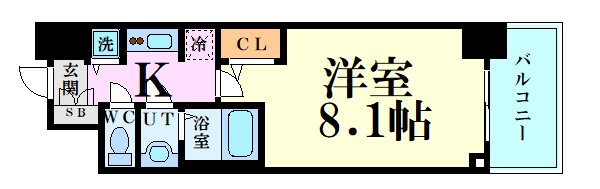 名古屋市北区黒川本通のマンションの間取り