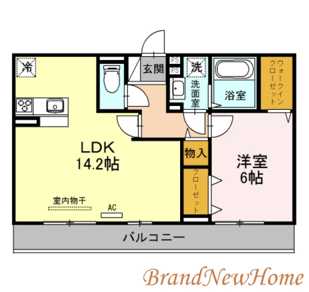 【堺市堺区海山町のアパートの間取り】