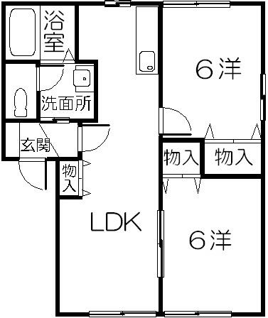 シャーメゾン平島Ｃ棟の間取り