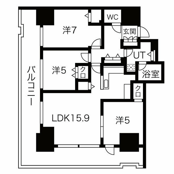 ザ・タワーズフロンティア札幌ノースタワーの間取り