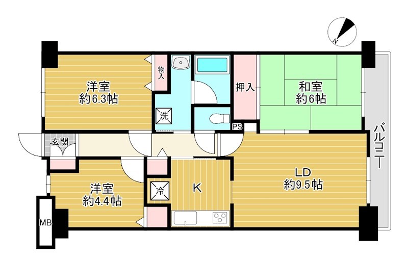 ライネスハイム松戸五香の間取り