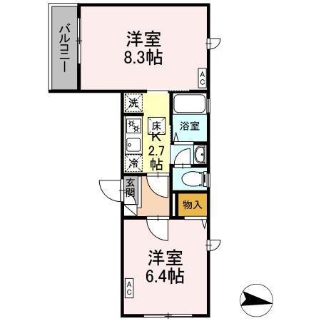 荒川区西尾久のアパートの間取り