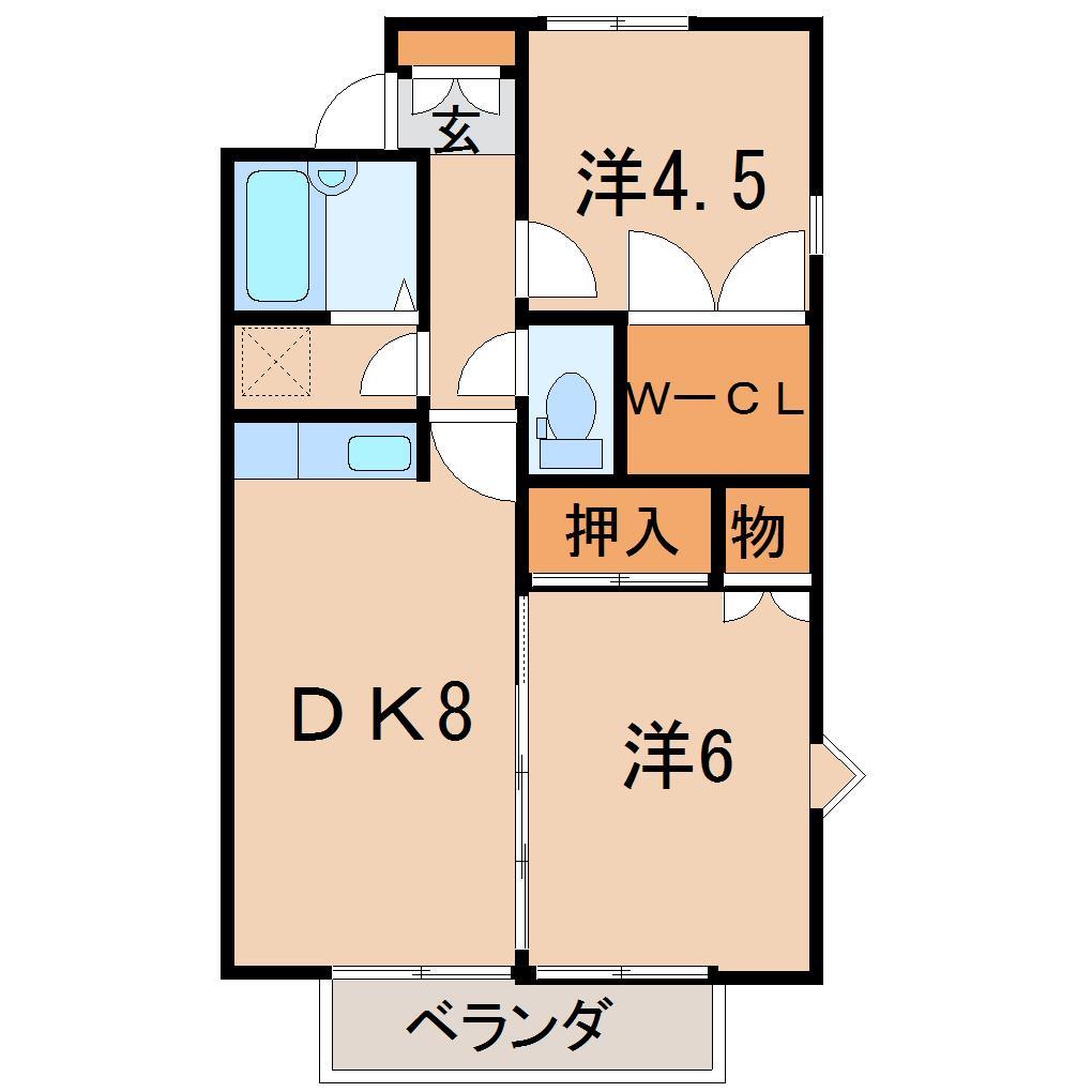 コートフロリダＡの間取り