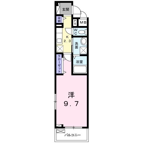 仙台市宮城野区福室のアパートの間取り