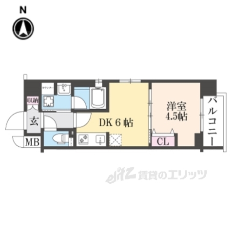 ベラジオ雅び東寺ＷＥＳＴの間取り