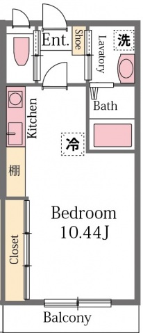 本庄市日の出のアパートの間取り