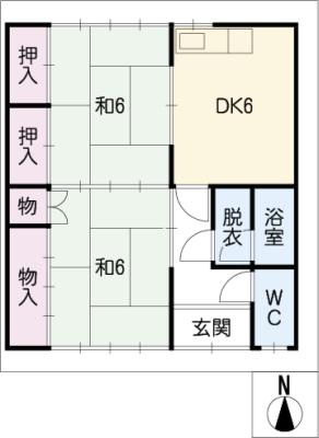 下有知貸家の間取り