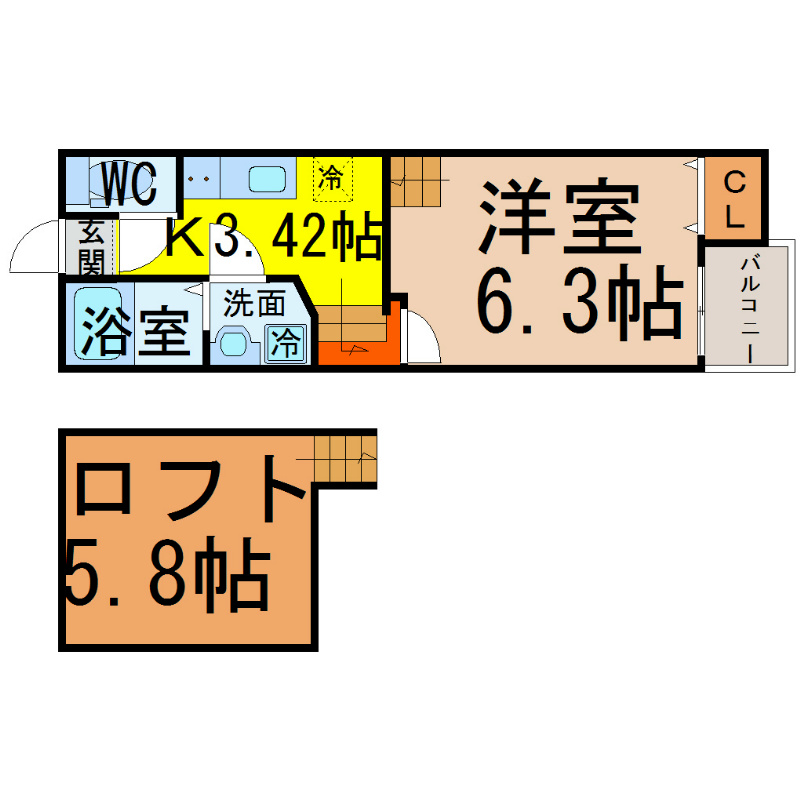 Ｃｒｅｏ日比野（クレオ日比野）の間取り