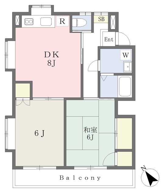 東大和市中央のマンションの間取り