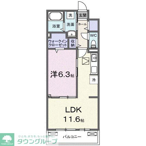 狭山市大字上奥富のアパートの間取り