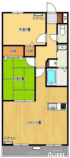 立川市栄町のアパートの間取り