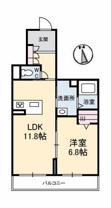 松山市南江戸のマンションの間取り