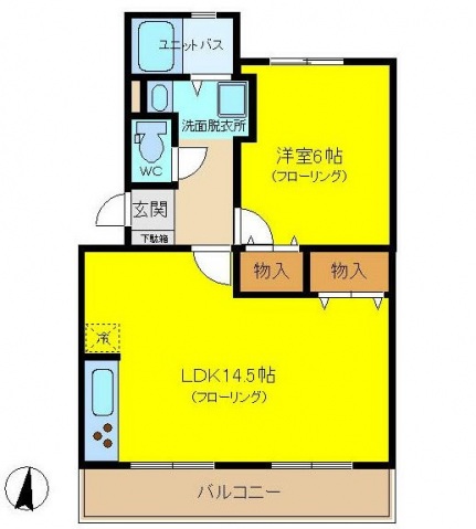 川崎市麻生区白鳥のマンションの間取り