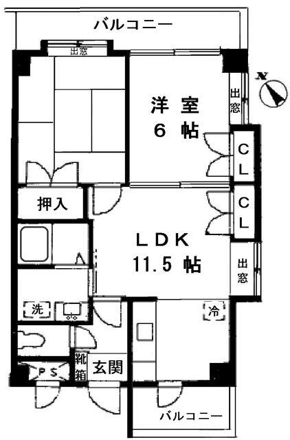 大田区久が原のマンションの間取り