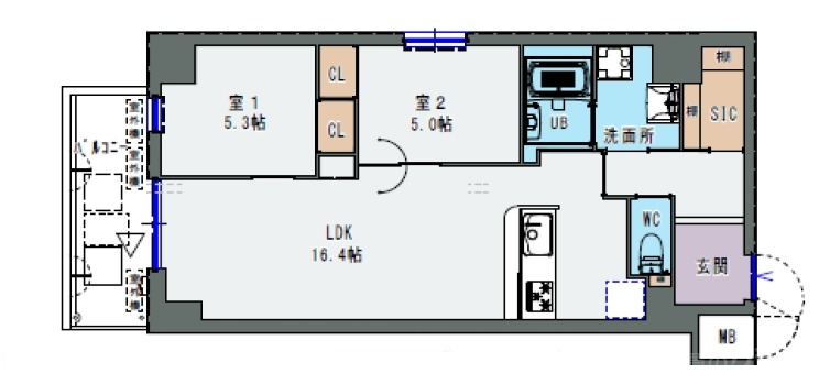 プレサンスＮＥＯ新深江リュミエルの間取り