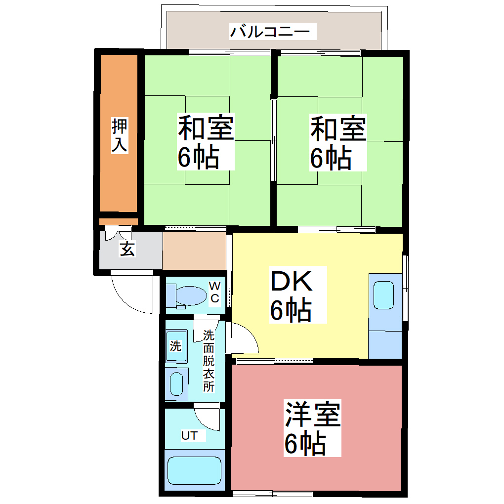 パセオ花堂の間取り