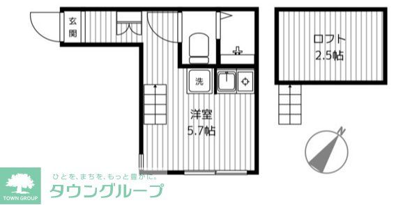 【横浜市鶴見区小野町のアパートの間取り】