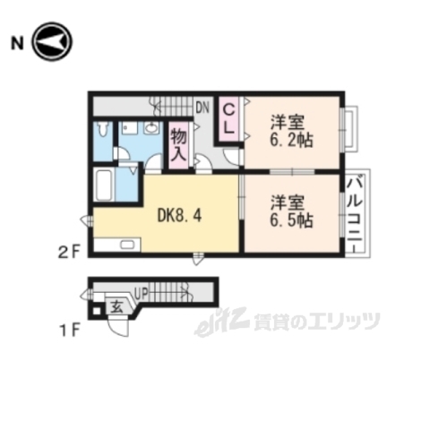 ヴィラプリムローズＫ２の間取り