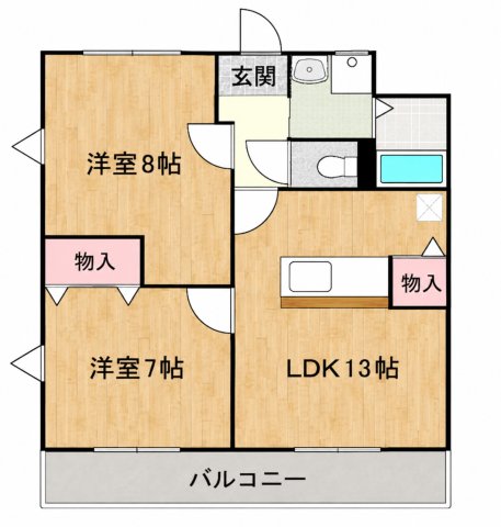 コーポアルファーの間取り写真