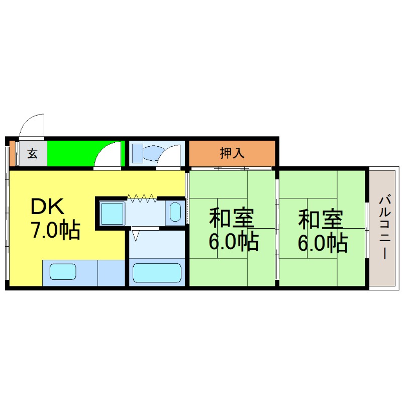 地下鉄桜通線 吹上駅 徒歩7分 5階建 築39年の間取り写真