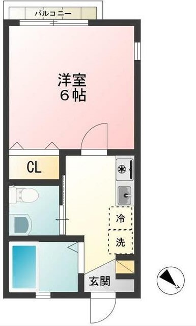 ＪＲ京浜東北線 大井町駅 徒歩7分 2階建 築22年の間取り写真