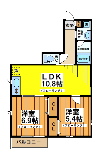京王井の頭線 下北沢駅 徒歩9分 2階建 築7年の間取り写真
