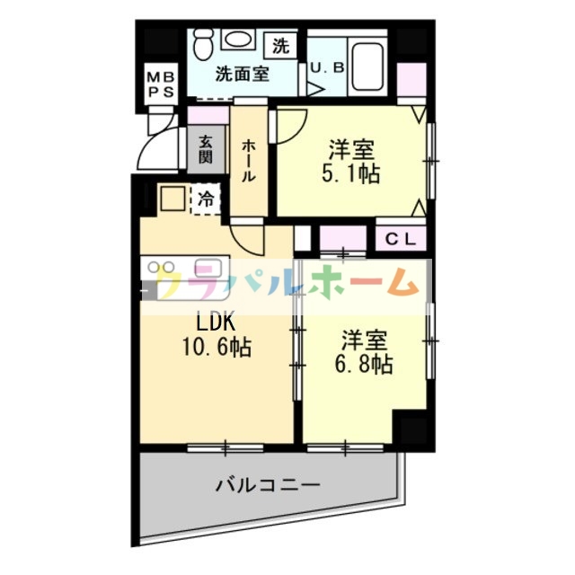阪急京都線 十三駅 徒歩8分 9階建 築20年の間取り写真