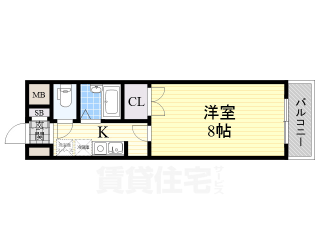 南海本線 堺駅 徒歩7分 7階建 築27年の間取り写真