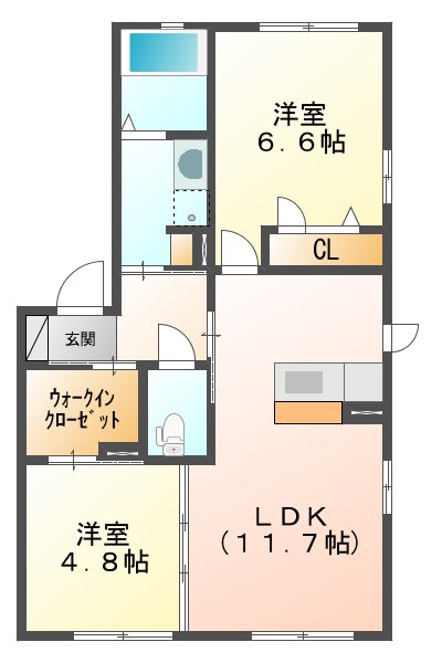 エターナルヴィレッジ Ｂの間取り