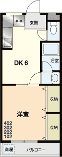 杉浦ハイツ10の間取り