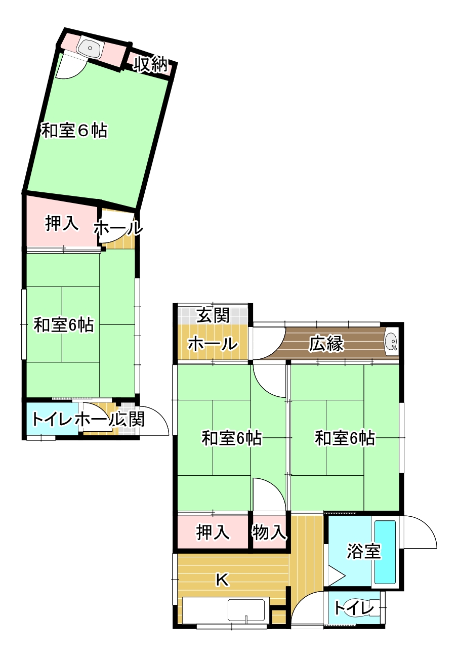 【上並榎貸家の間取り】