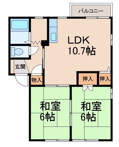 グリーンフル狐島の間取り