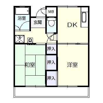 Ｇｒｅｅｎ　Ｈｉｌｌｓ　大塚台　１号棟の間取り