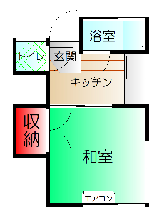 豊島区池袋本町のアパートの間取り