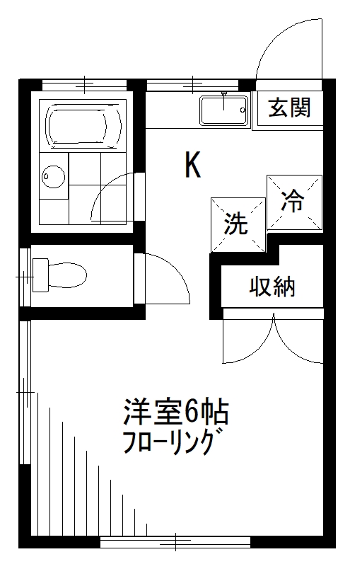 世田谷区松原のアパートの間取り